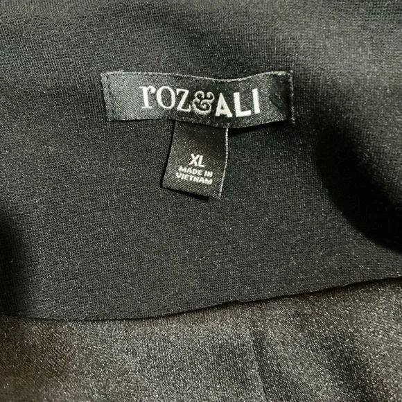 🍓 Roz & Ali Black Open Front Jacket - XL - Picture 5 of 6